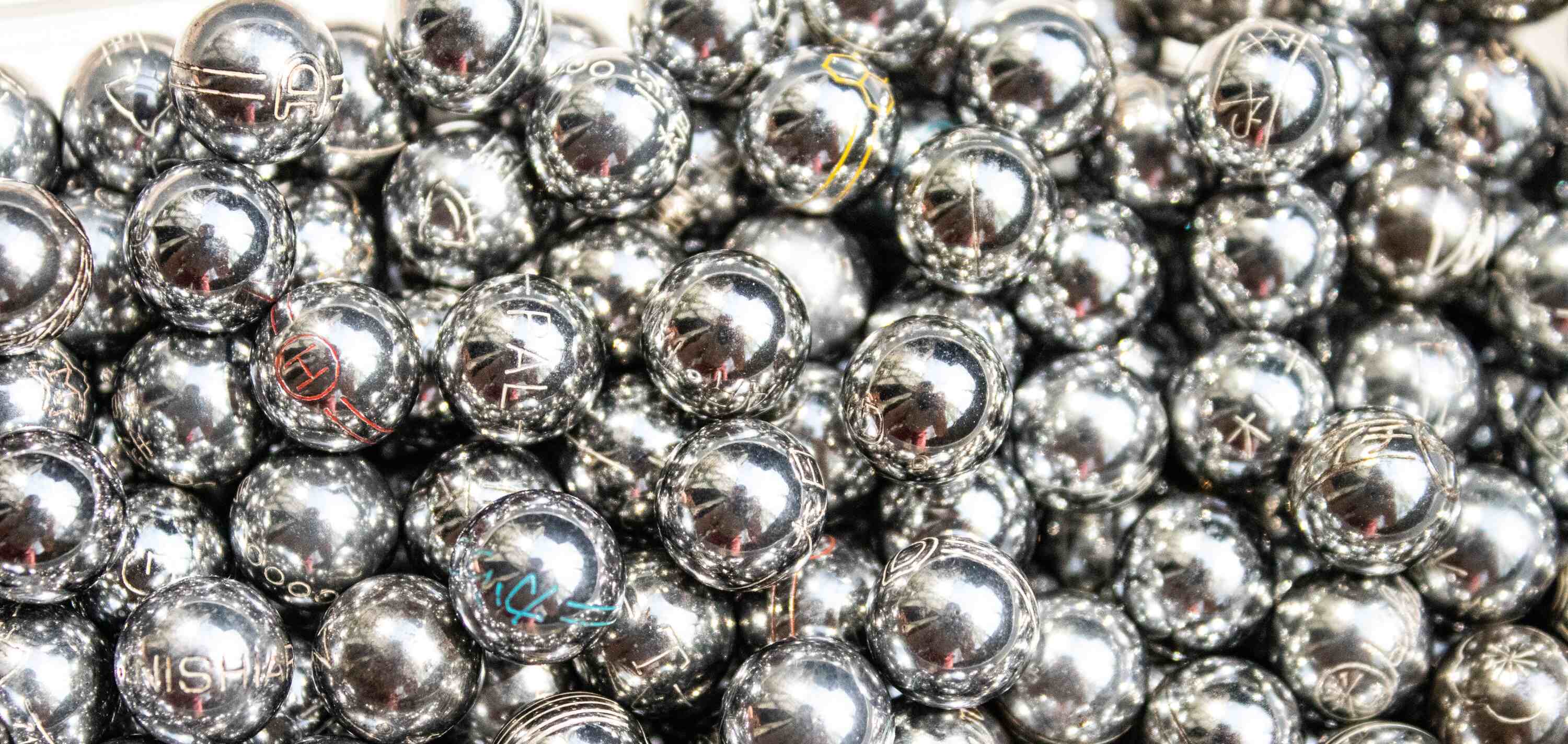 Engraved Pachinko Balls Steel Chrome Plated